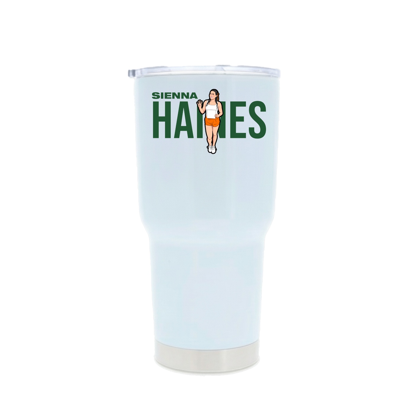 30oz Stainless Steel Tumbler — Player Name in White