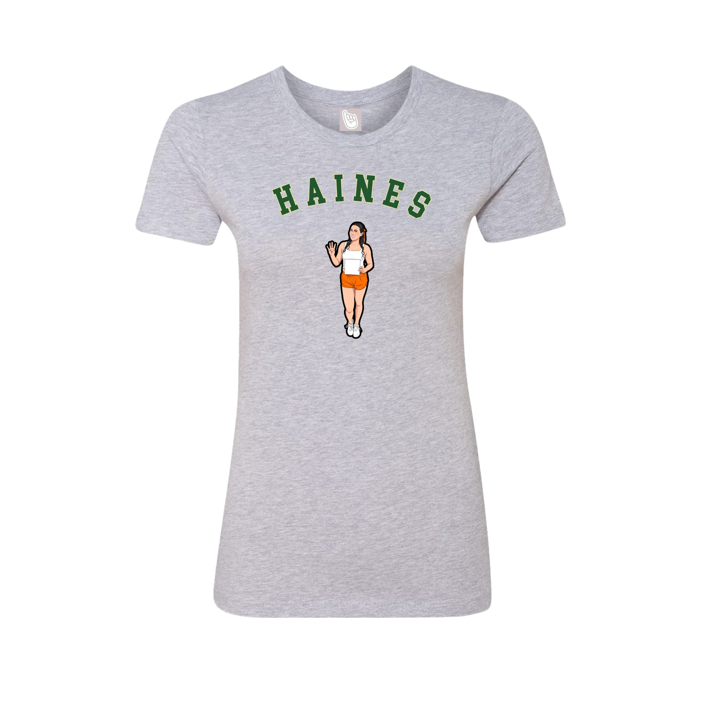 Fitted Women's Tee — Shirsey Arch in Grey