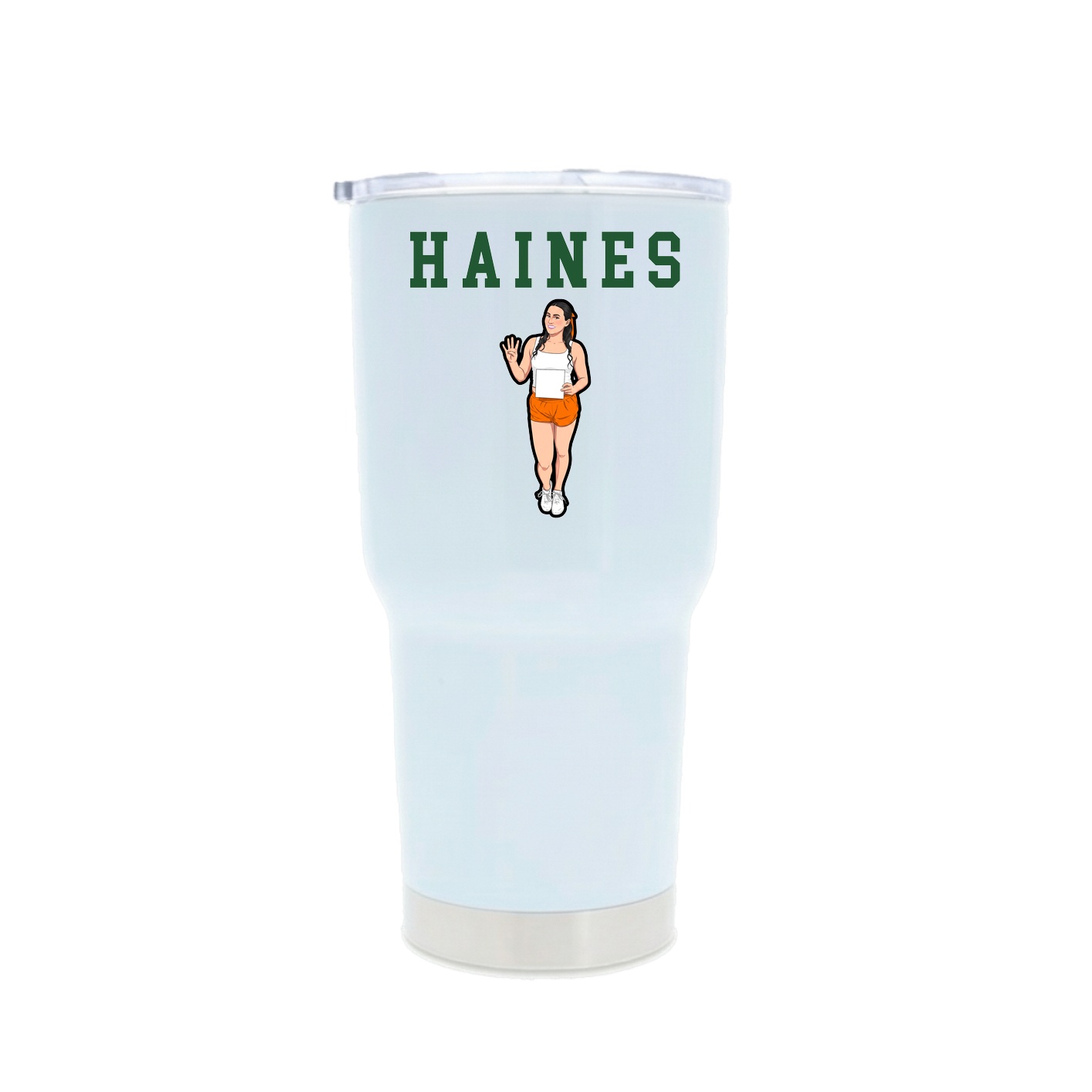 30oz Stainless Steel Tumbler — Shirsey in White