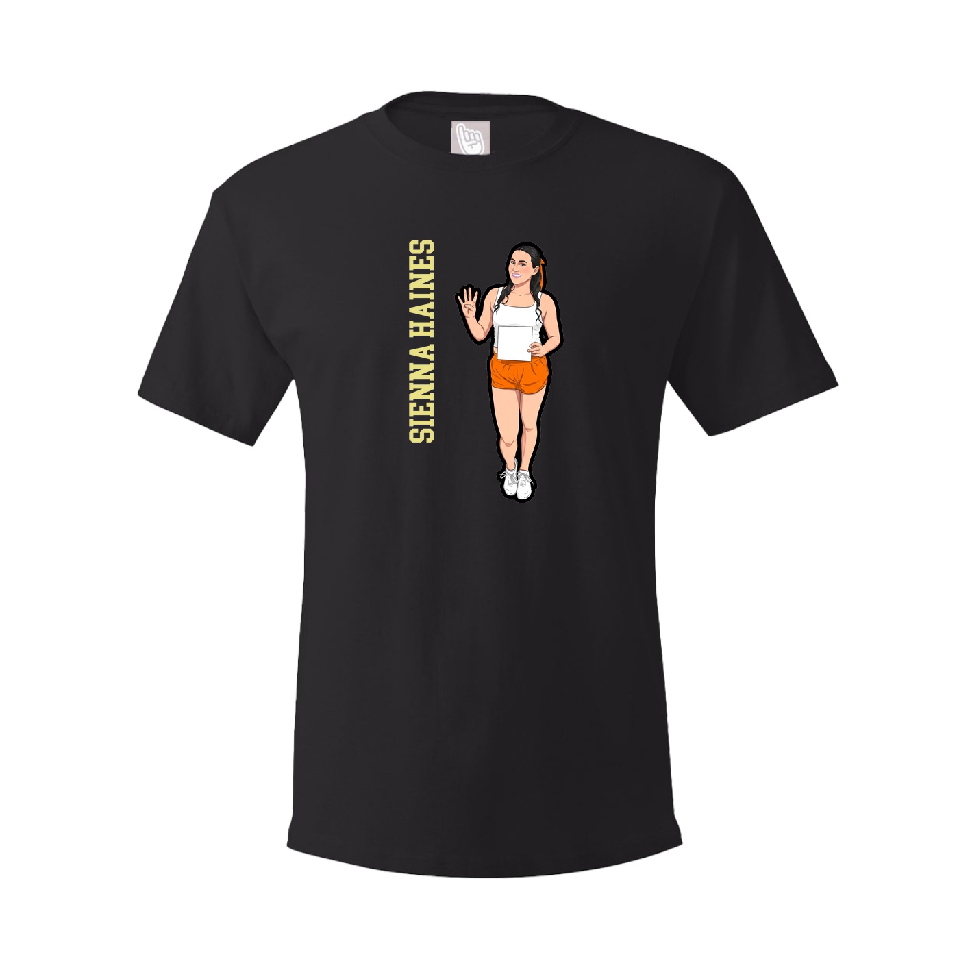Youth Tee — Name Vertical in Black