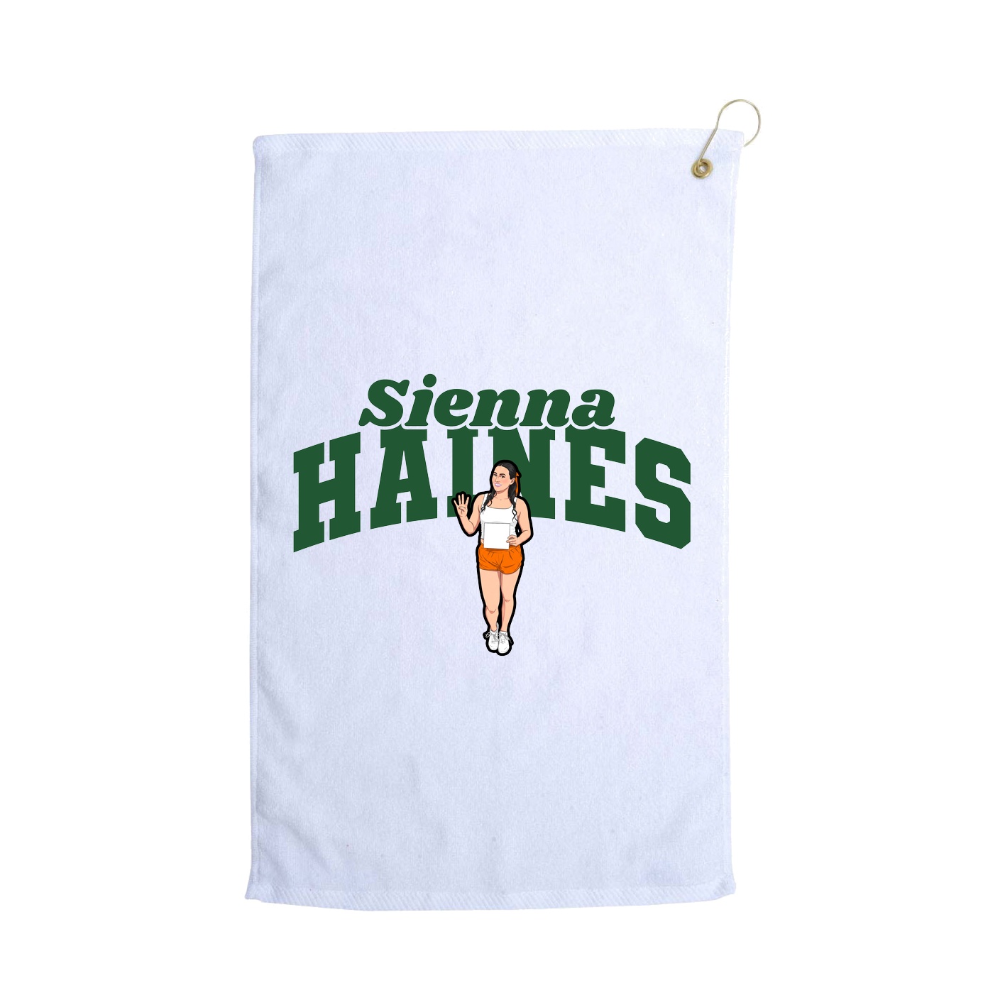 Golf Towel — Signature Arch in White