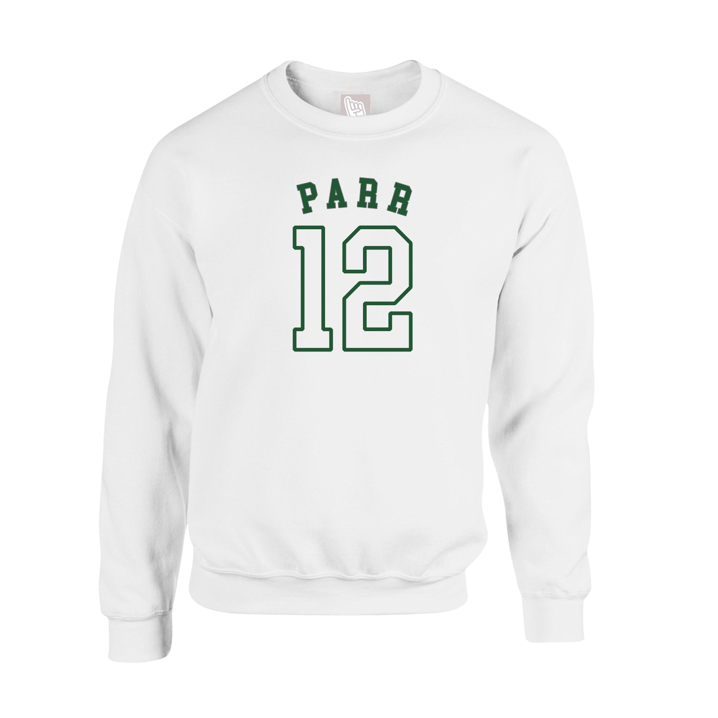 Fleece Crew — Shirsey Arch in White