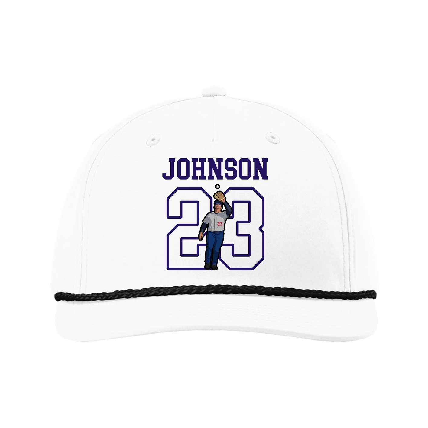 Five-Panel Classic Rope Cap — Shirsey in White