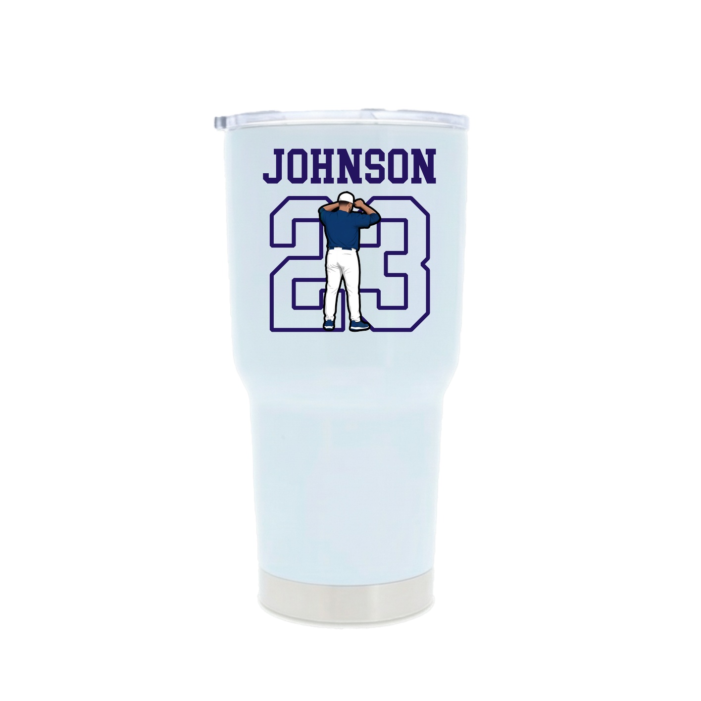 30oz Stainless Steel Tumbler — Shirsey in White