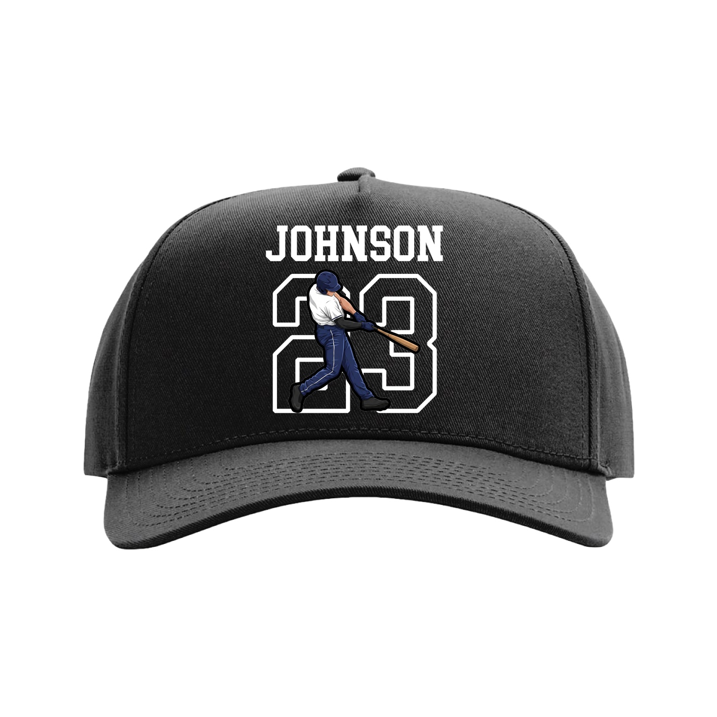 Full Fabric Five-Panel Champ Cap — Shirsey in Black