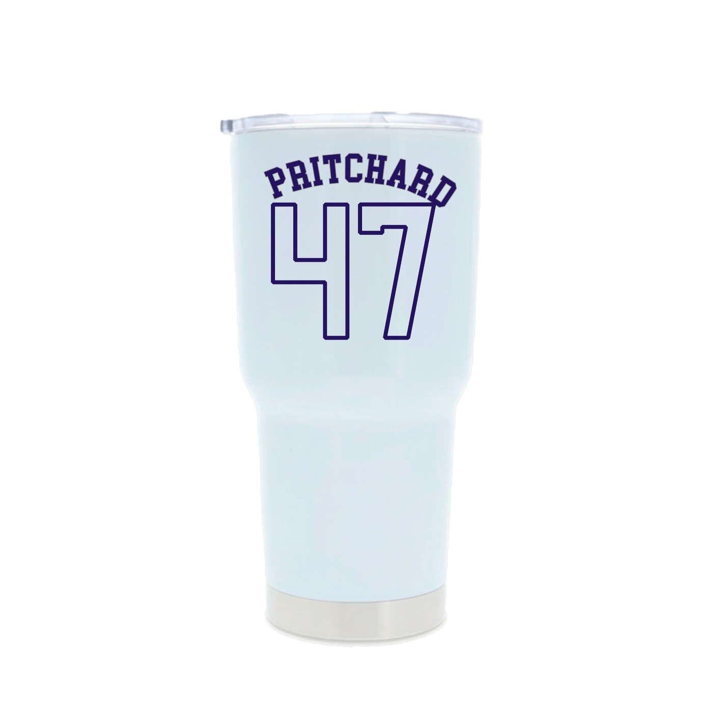 30oz Stainless Steel Tumbler — Shirsey Arch in White