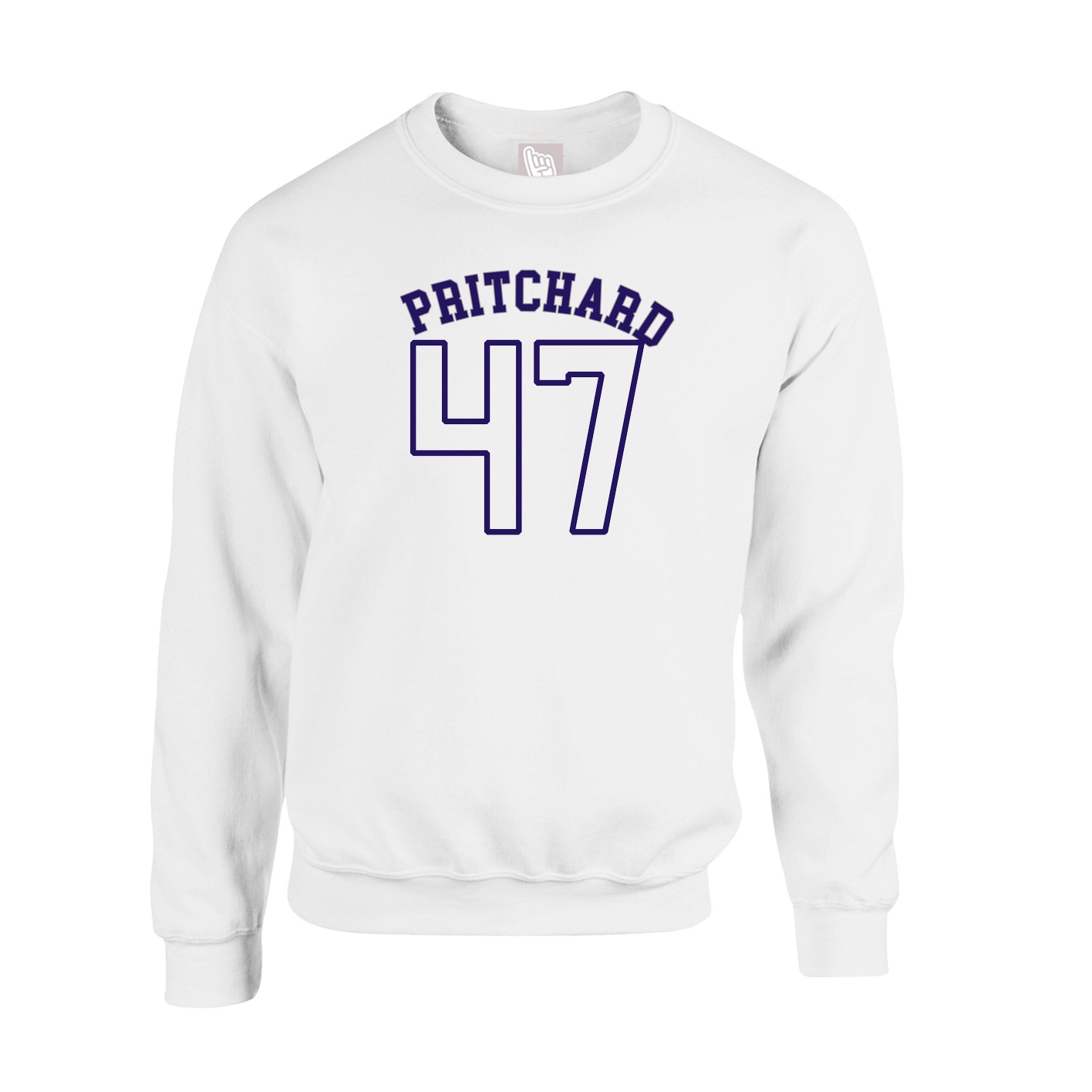 Fleece Crew — Shirsey Arch in White