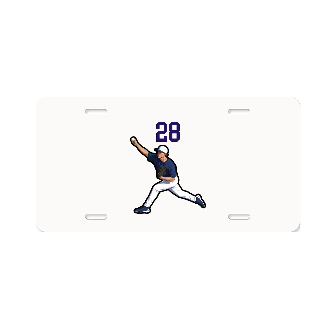 License Plate — Number Top in Classic
