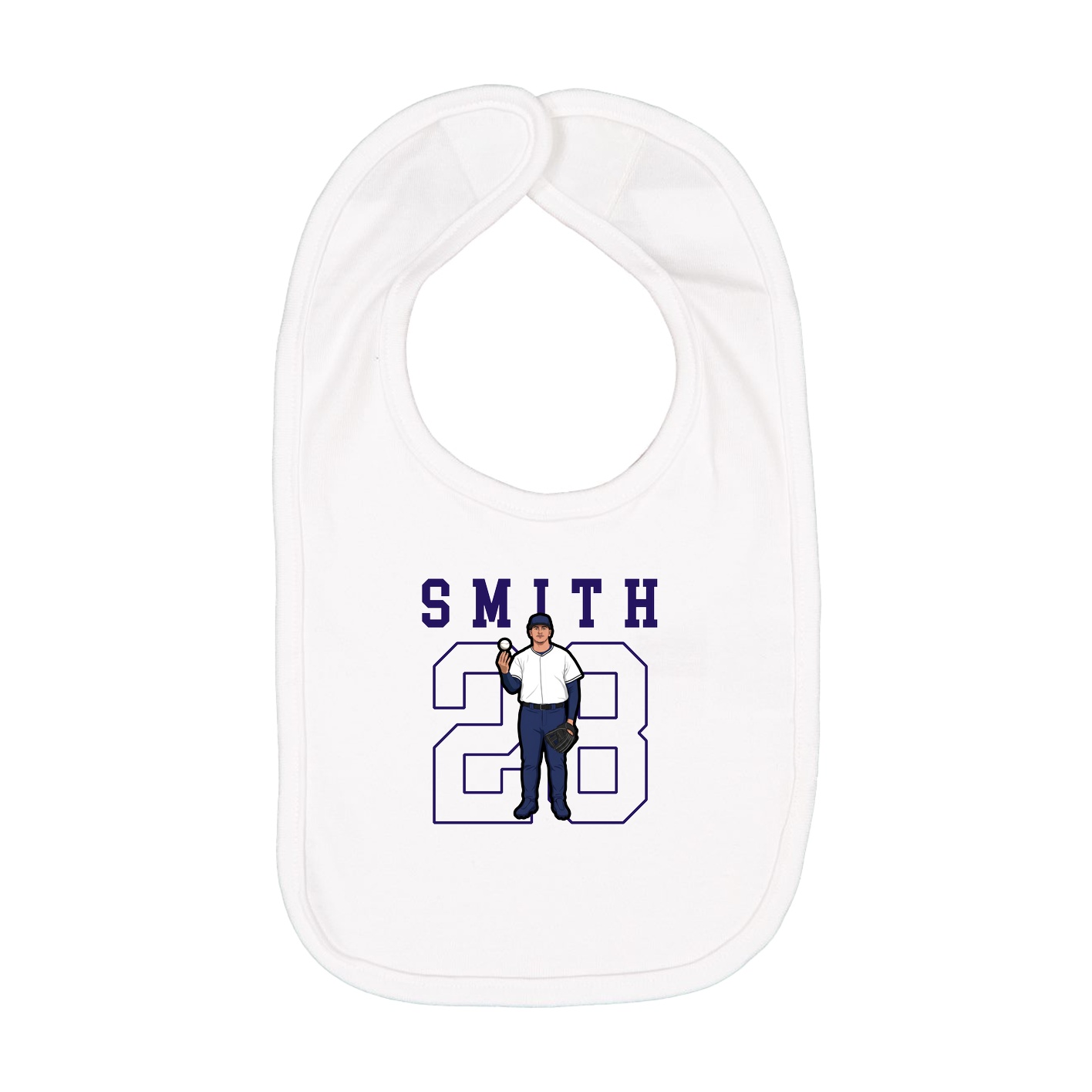 Infant Bib — Shirsey in White