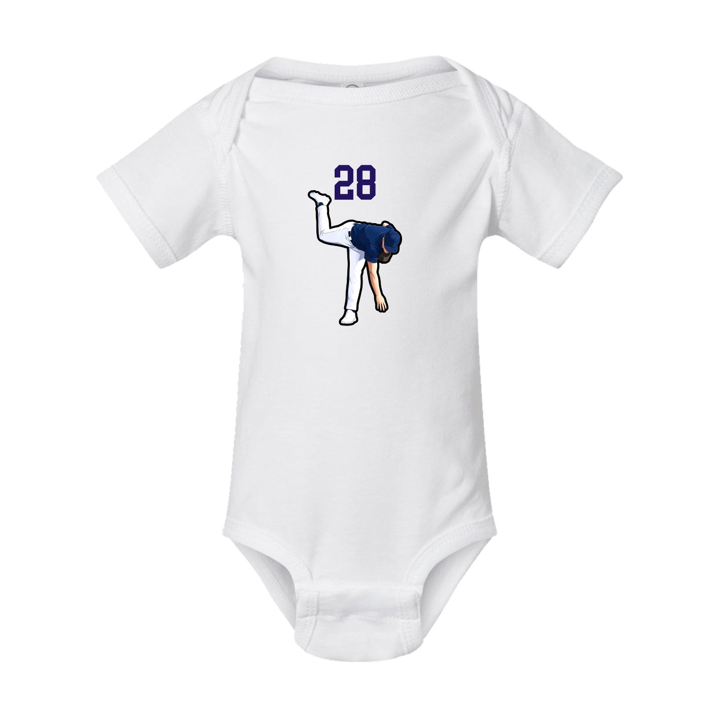 Baby Onesie — Number Top in White