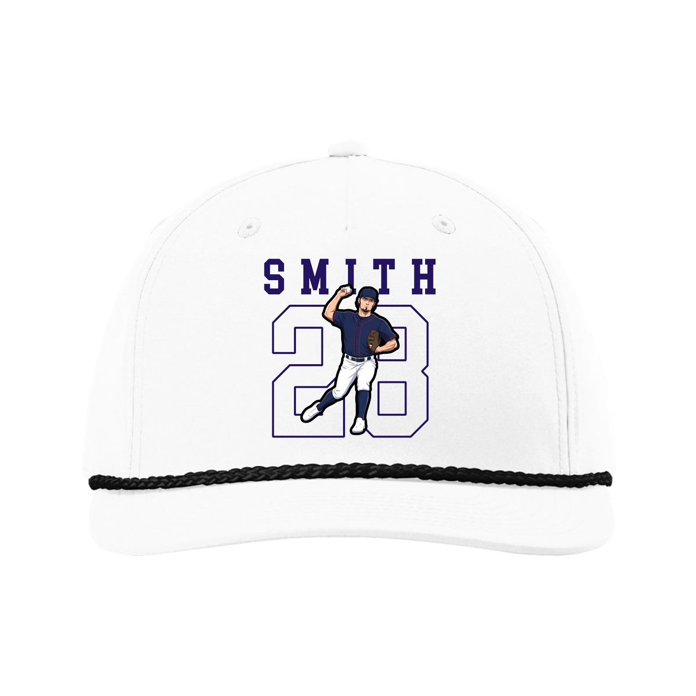 Five-Panel Classic Rope Cap — Shirsey in White