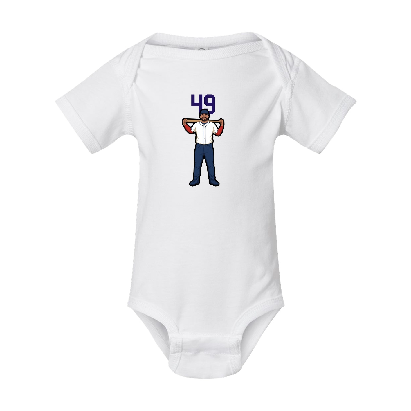 Baby Onesie — Number Top in White