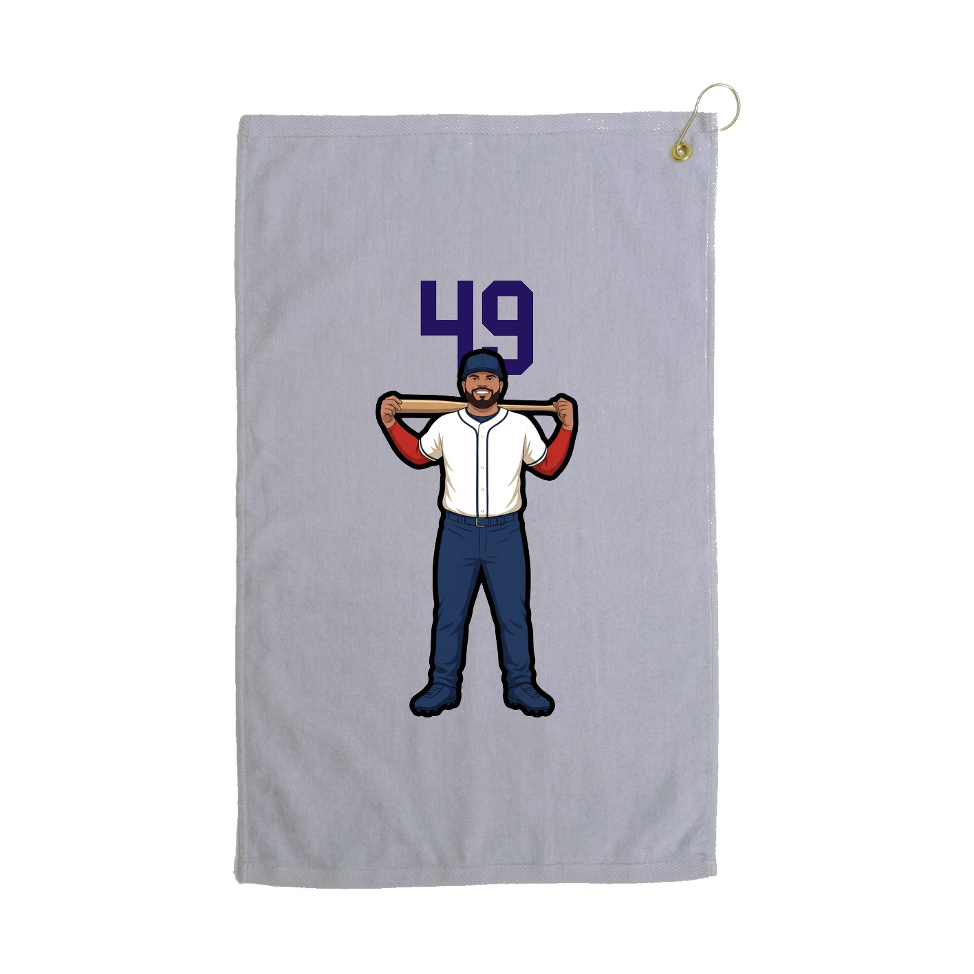 Golf Towel — Number Top in Grey