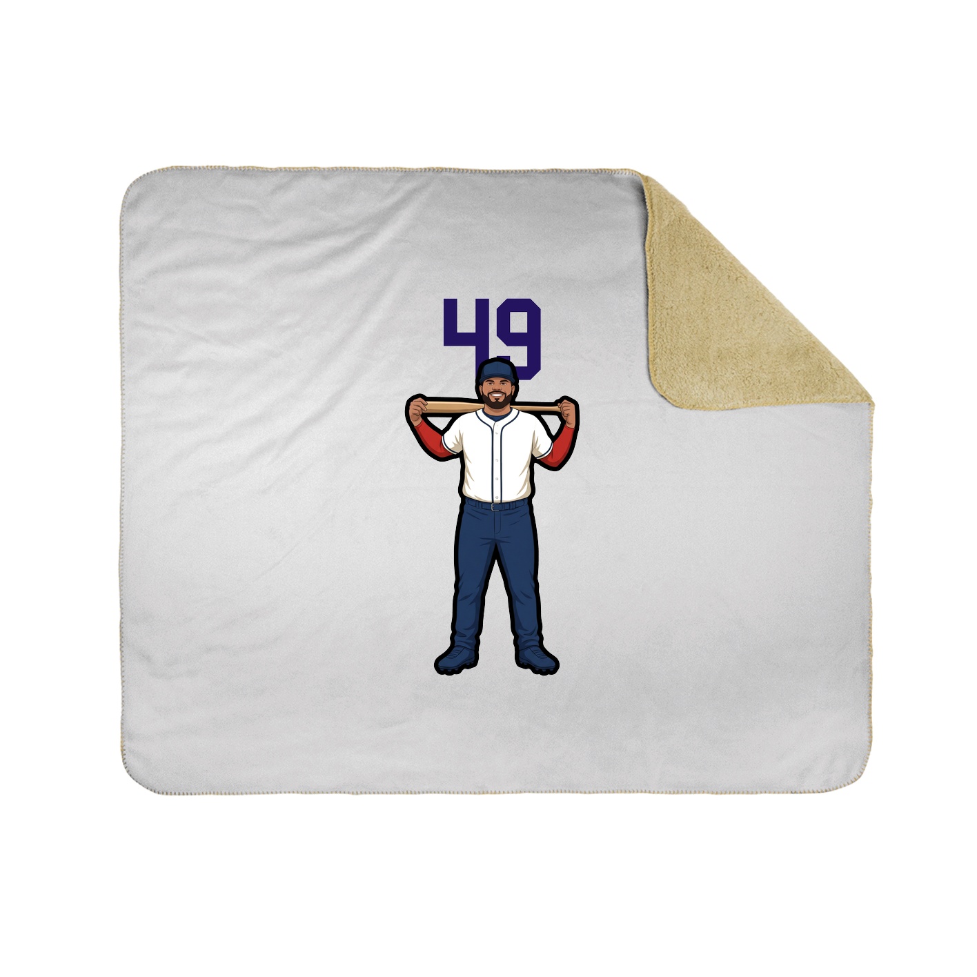 Throw Blanket — Number Top in White
