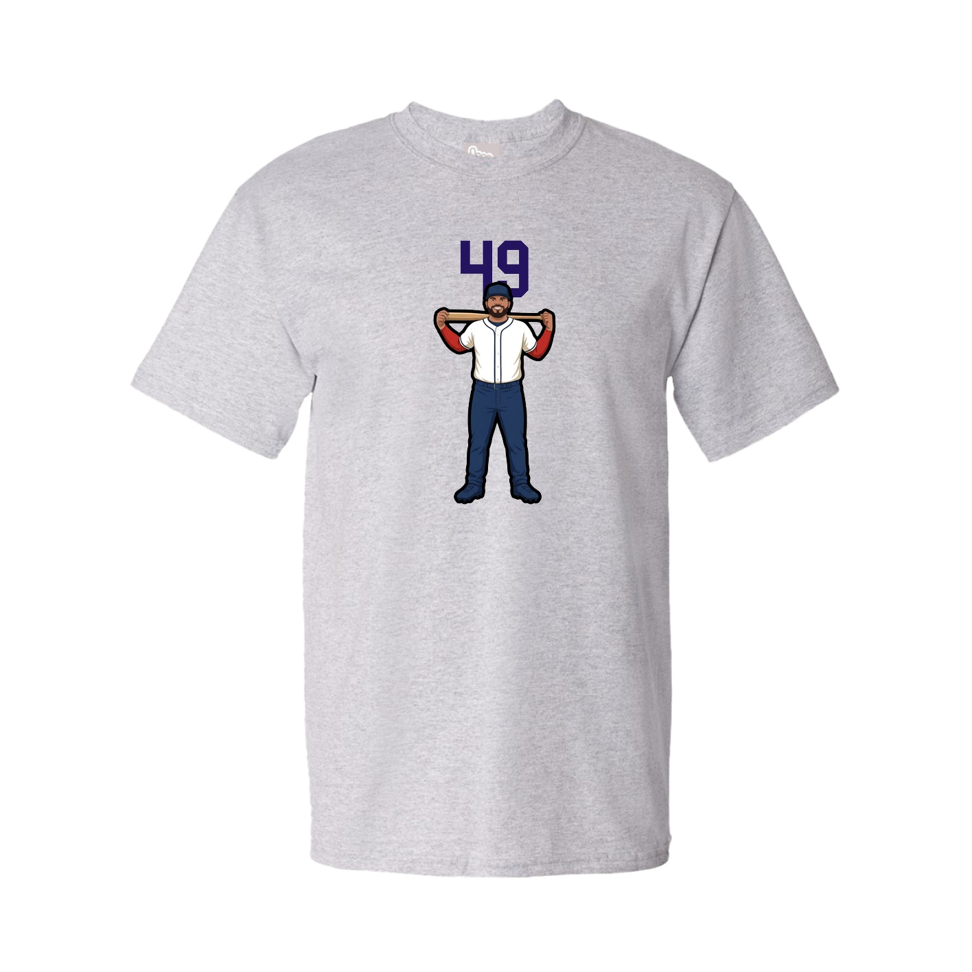 Youth Tee — Number Top in Grey