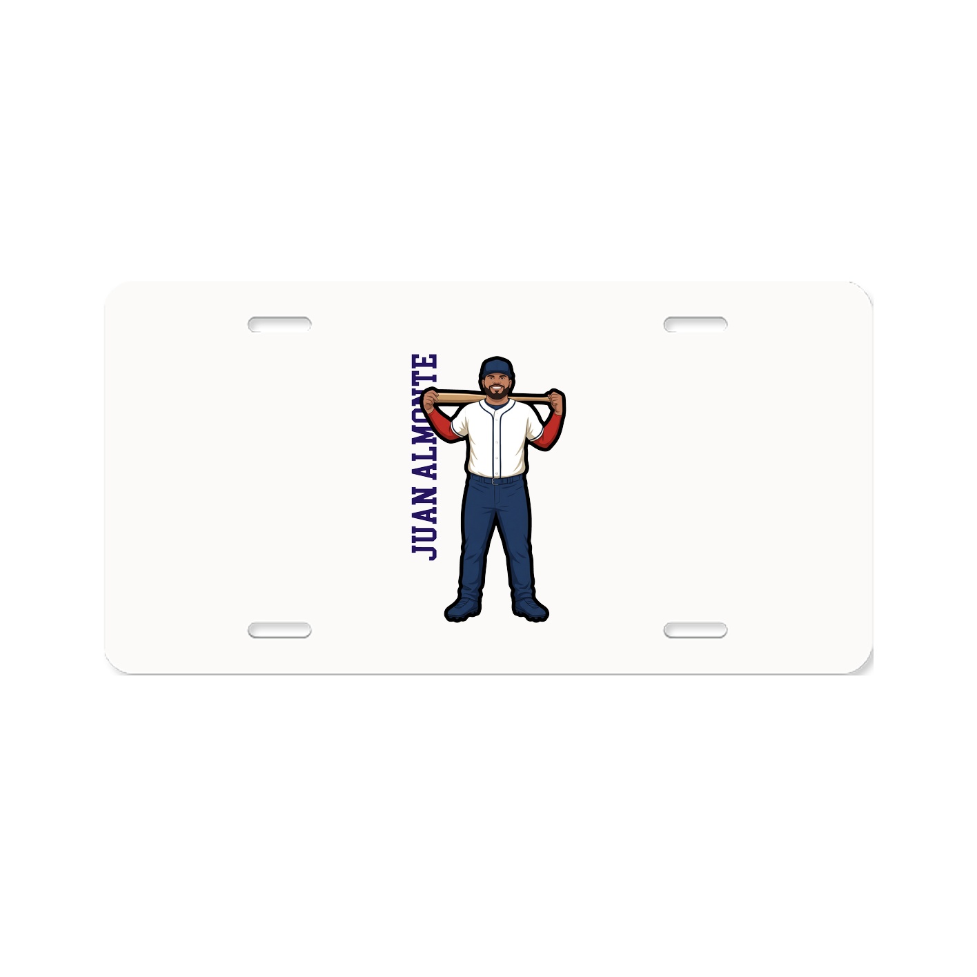 License Plate — Name Vertical in Classic