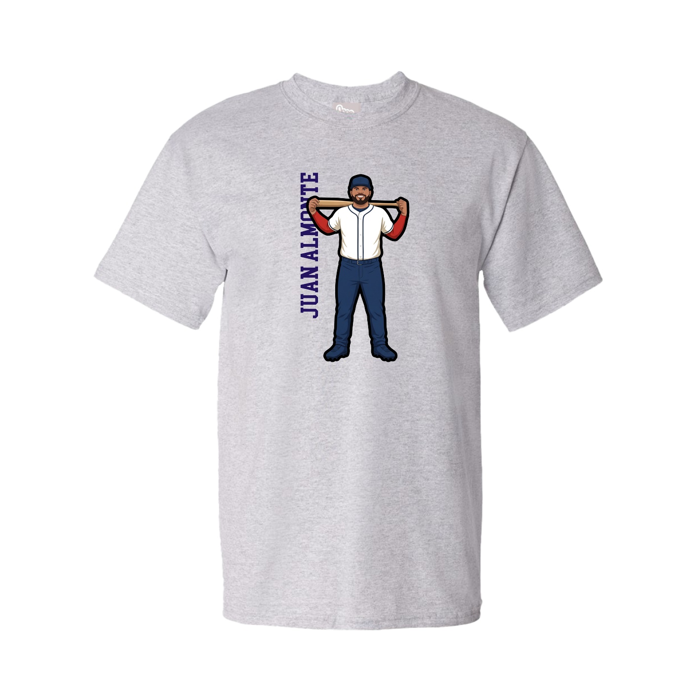 Tee — Name Vertical in Grey