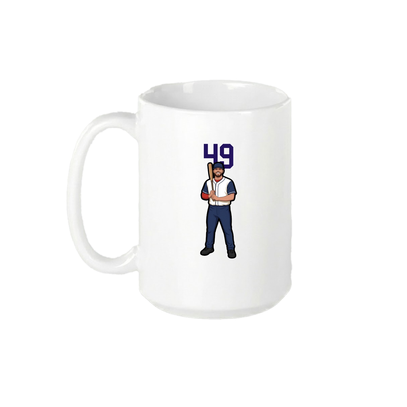 15oz Coffee Mug — Number Top in White