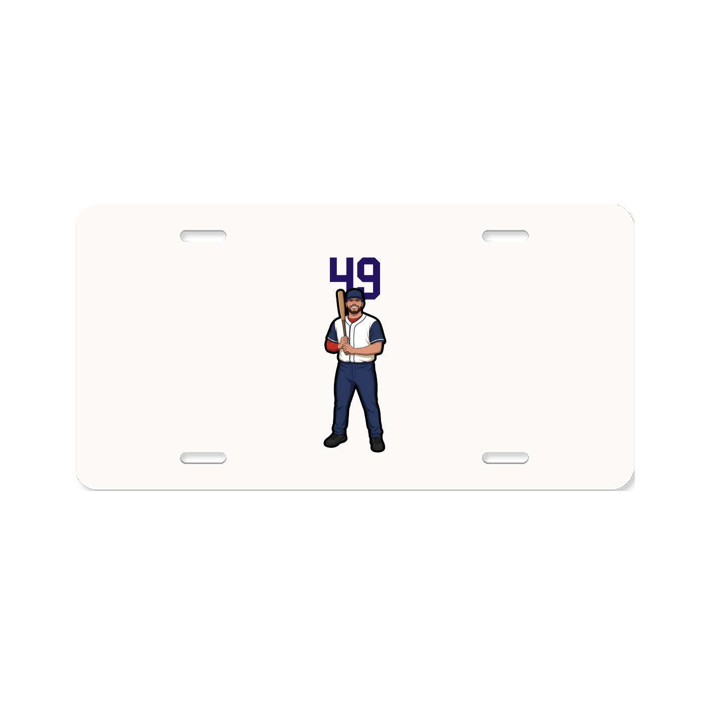 License Plate — Number Top in Classic