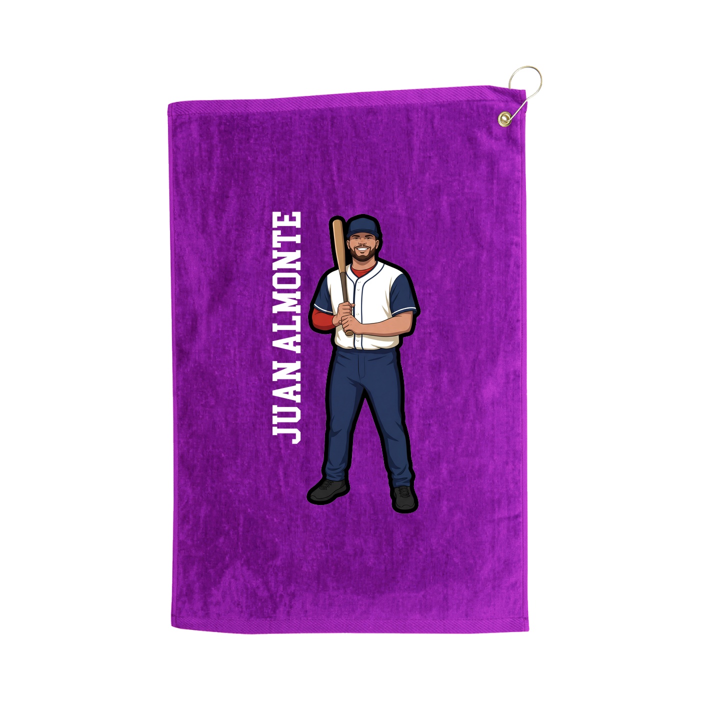 Golf Towel — Name Vertical in Purple