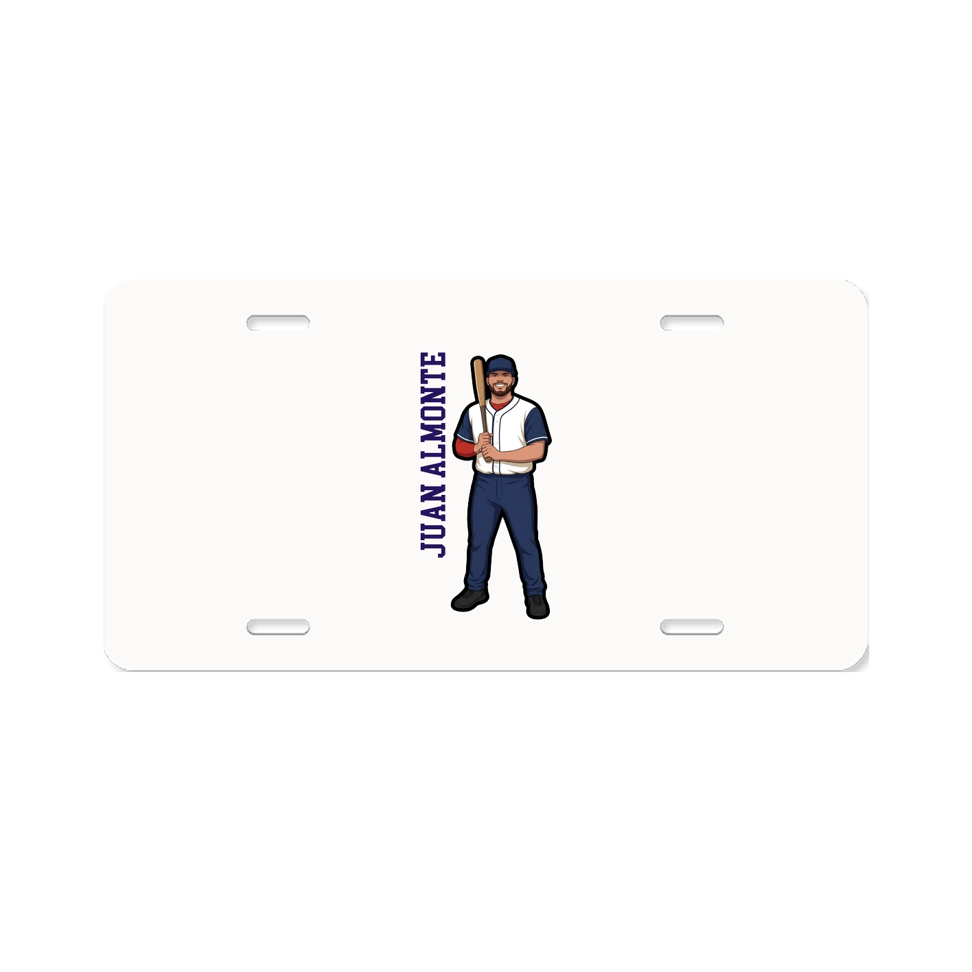 License Plate — Name Vertical in Classic