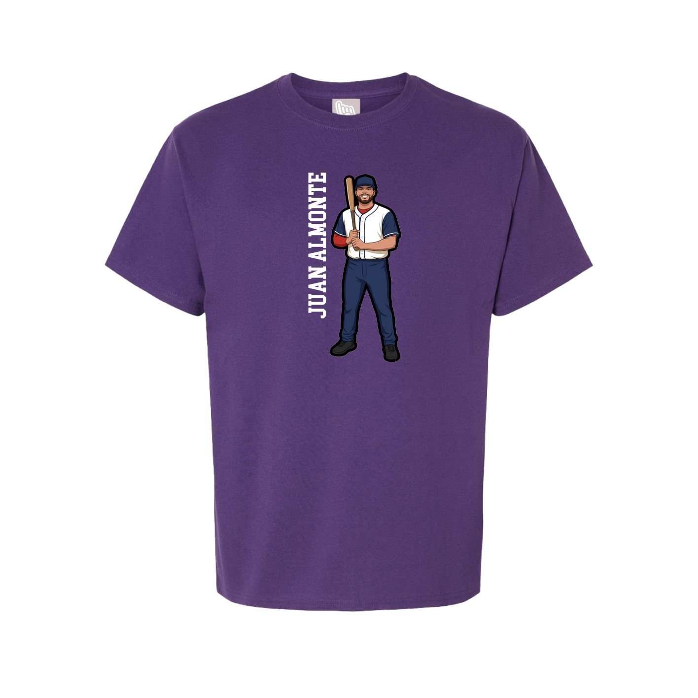 Youth Tee — Name Vertical in Purple