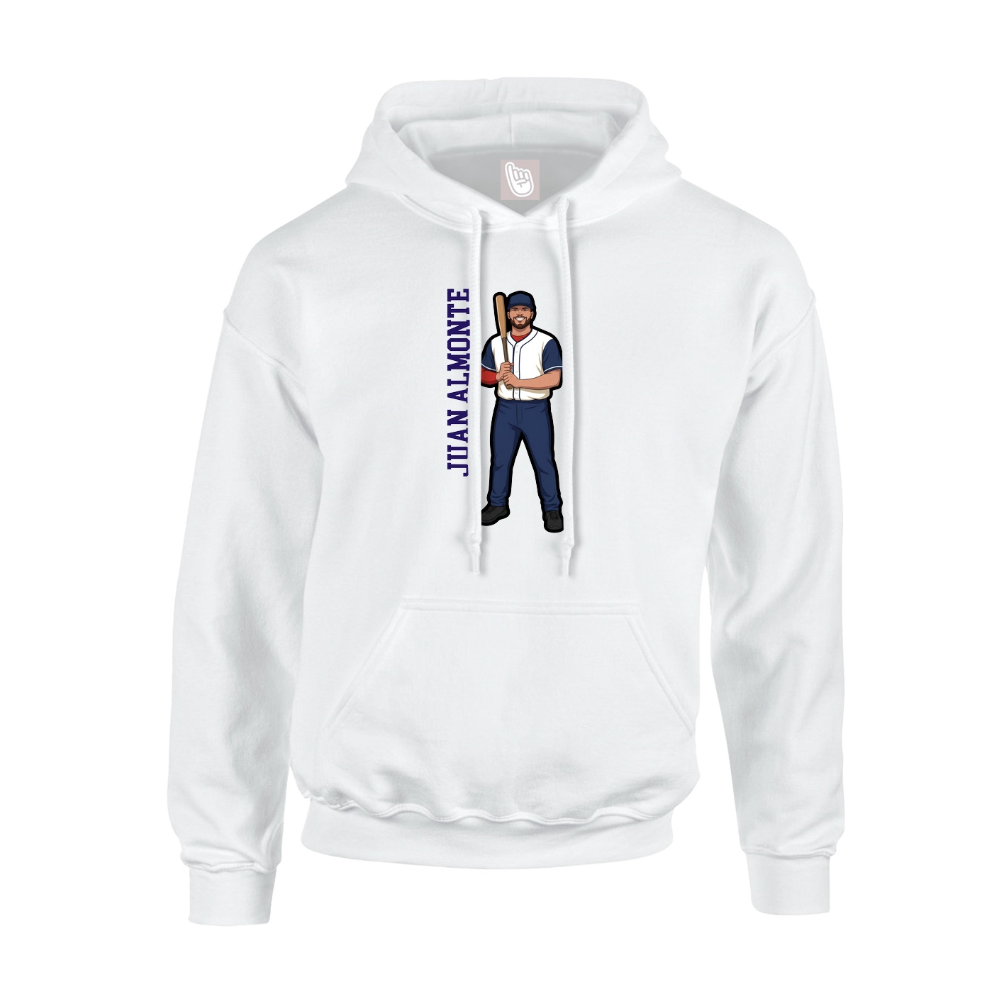 Youth Hoodie — Name Vertical in White