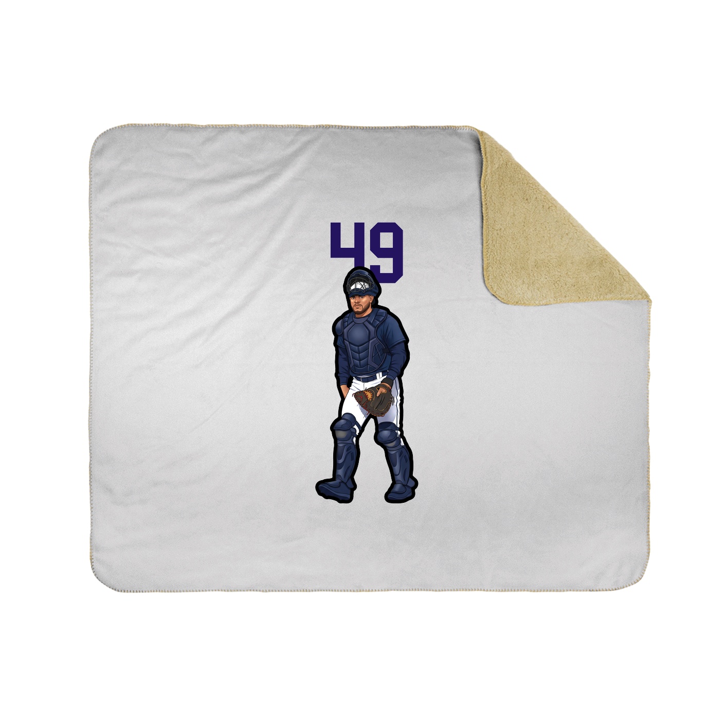 Throw Blanket — Number Top in White