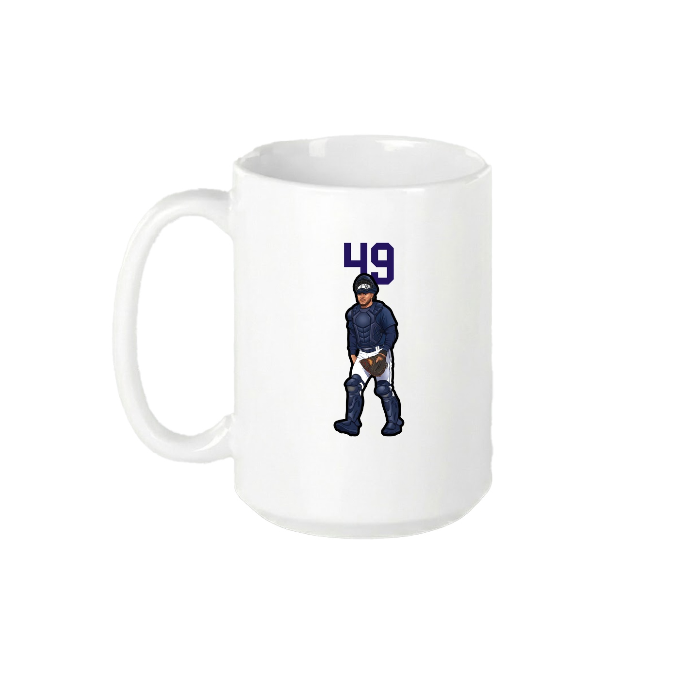 15oz Coffee Mug — Number Top in White