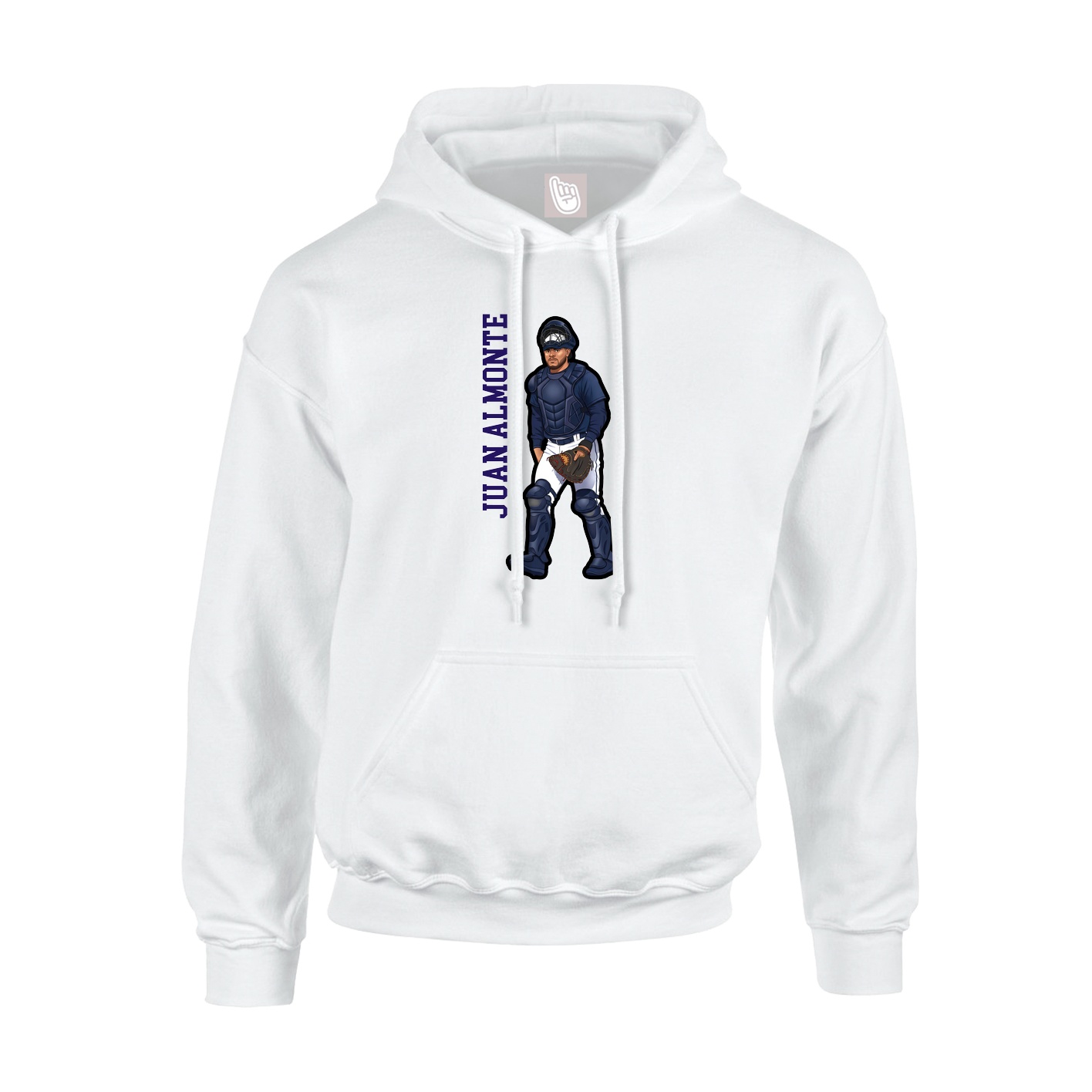 Youth Hoodie — Name Vertical in White