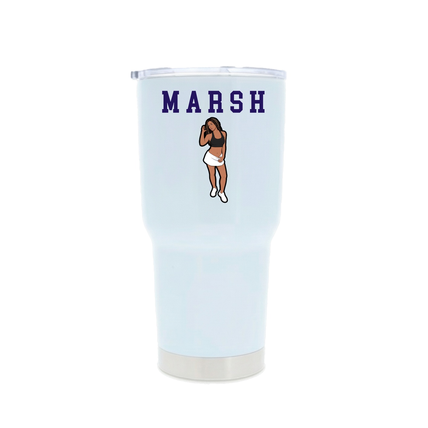 30oz Stainless Steel Tumbler — Shirsey in White