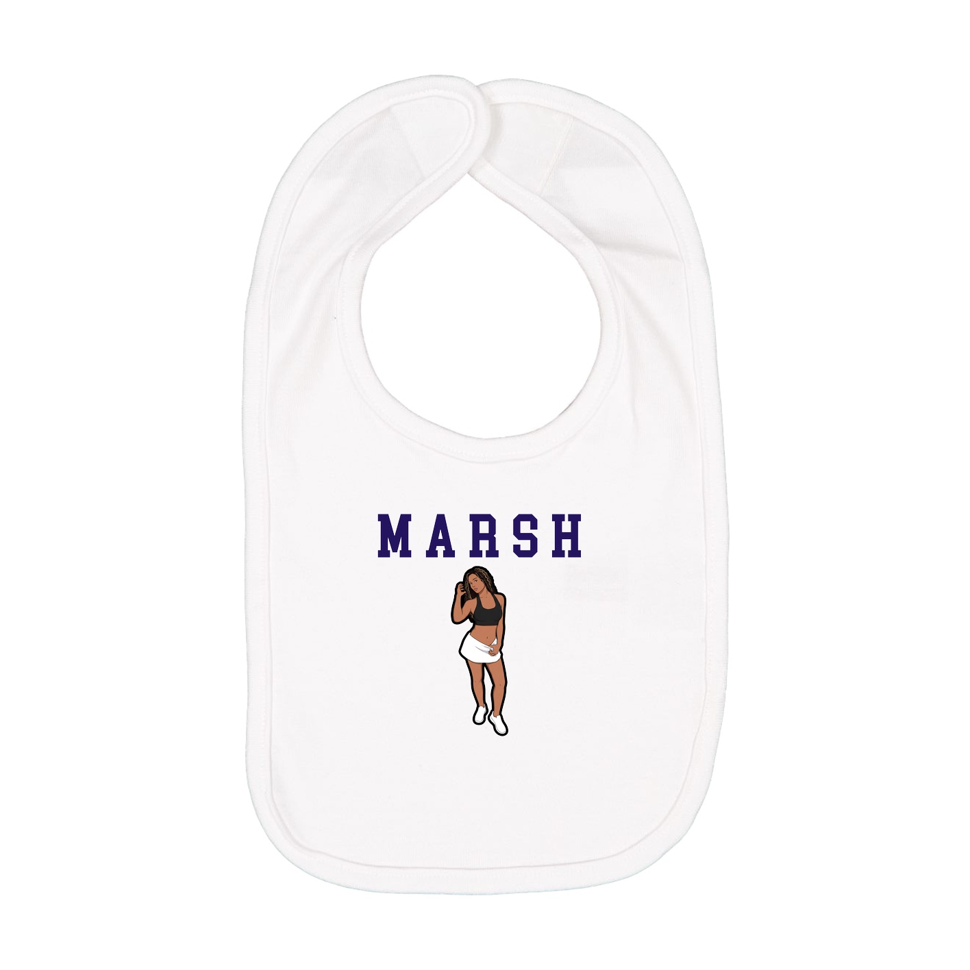 Infant Bib — Shirsey in White
