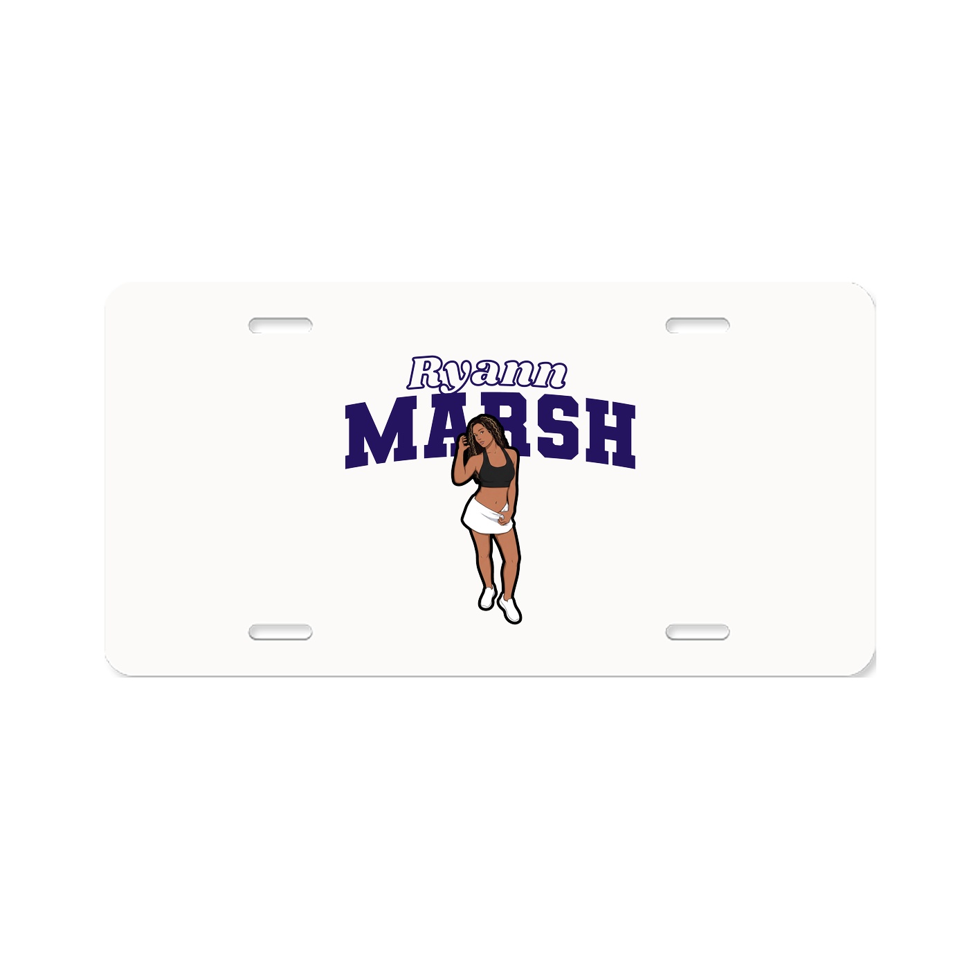 License Plate — Name Arch in Classic