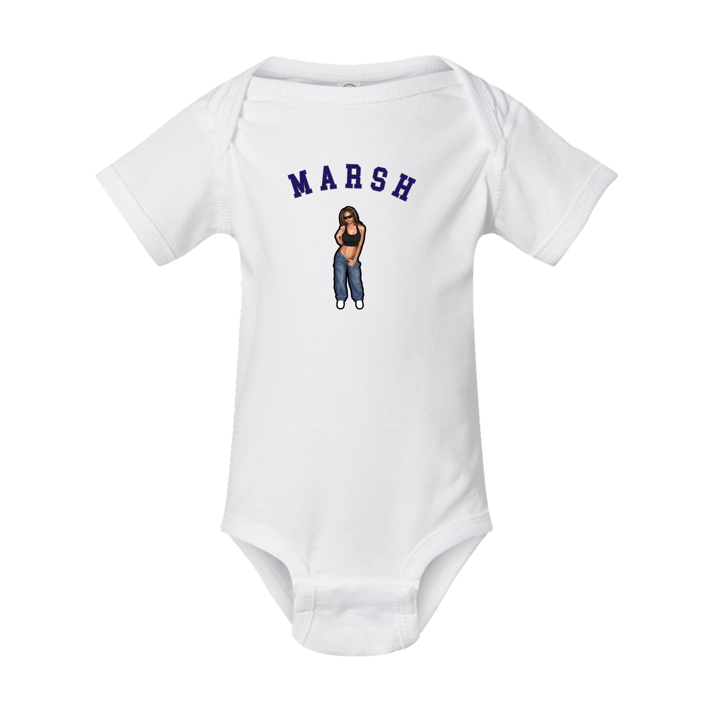 Baby Onesie — Shirsey Arch in White