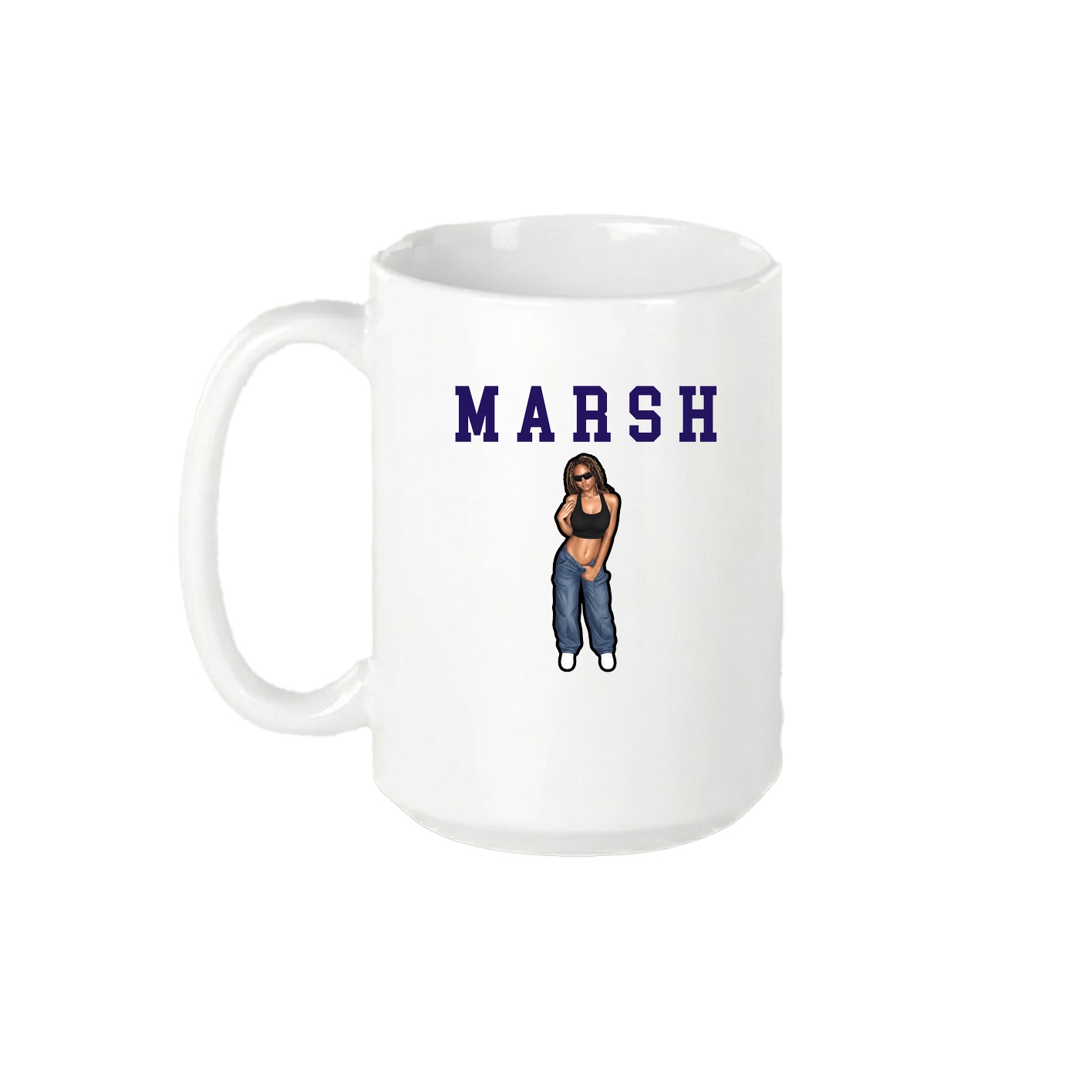 15oz Coffee Mug — Shirsey in White
