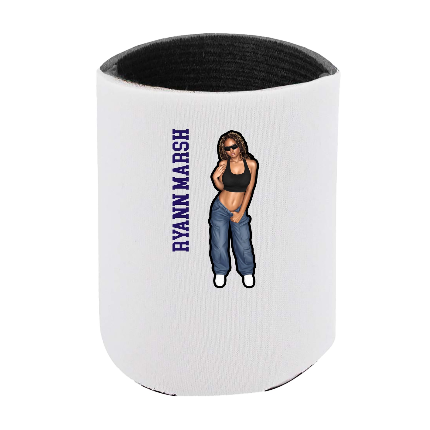 Can Holder — Name Vertical in White