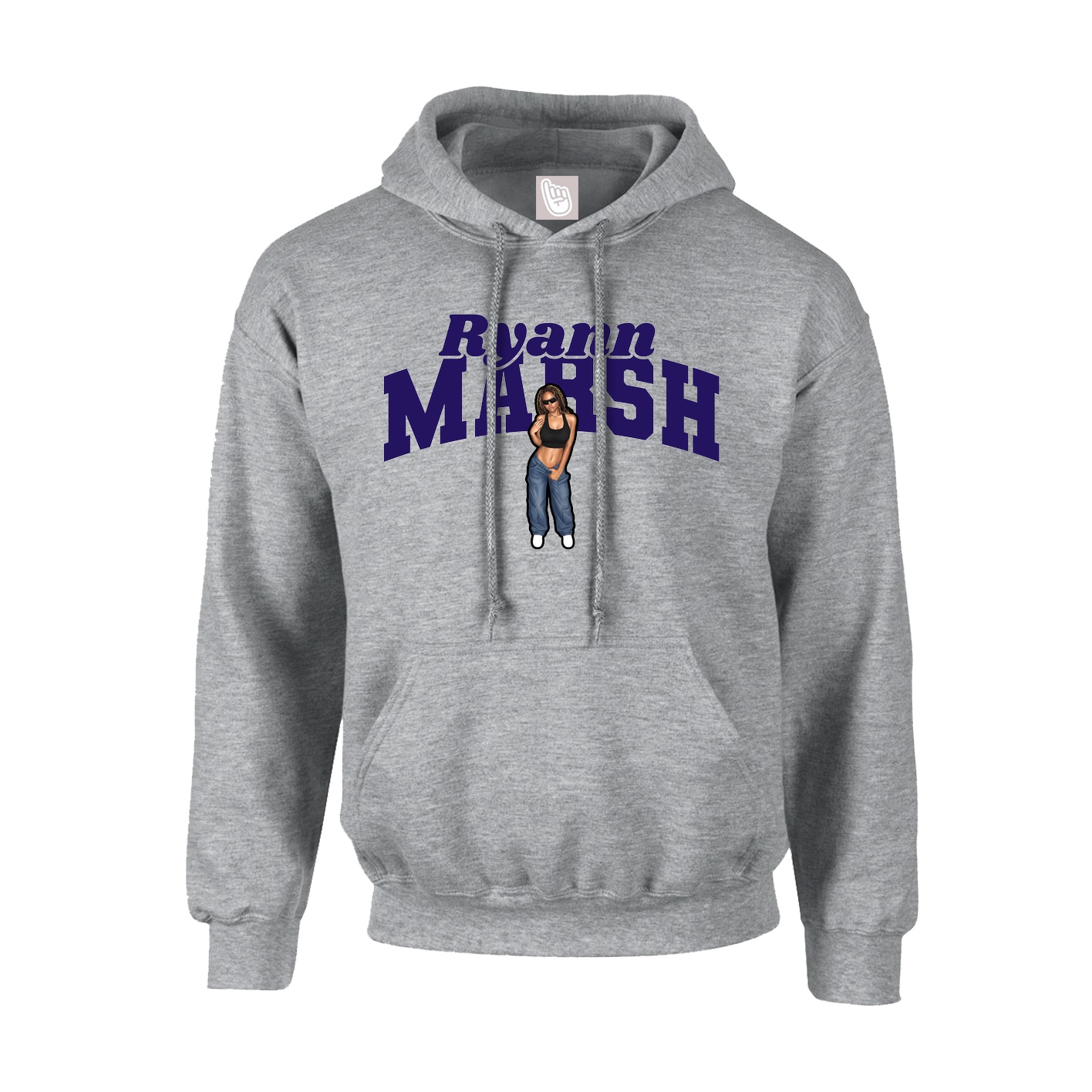 Youth Hoodie — Signature Arch in Grey