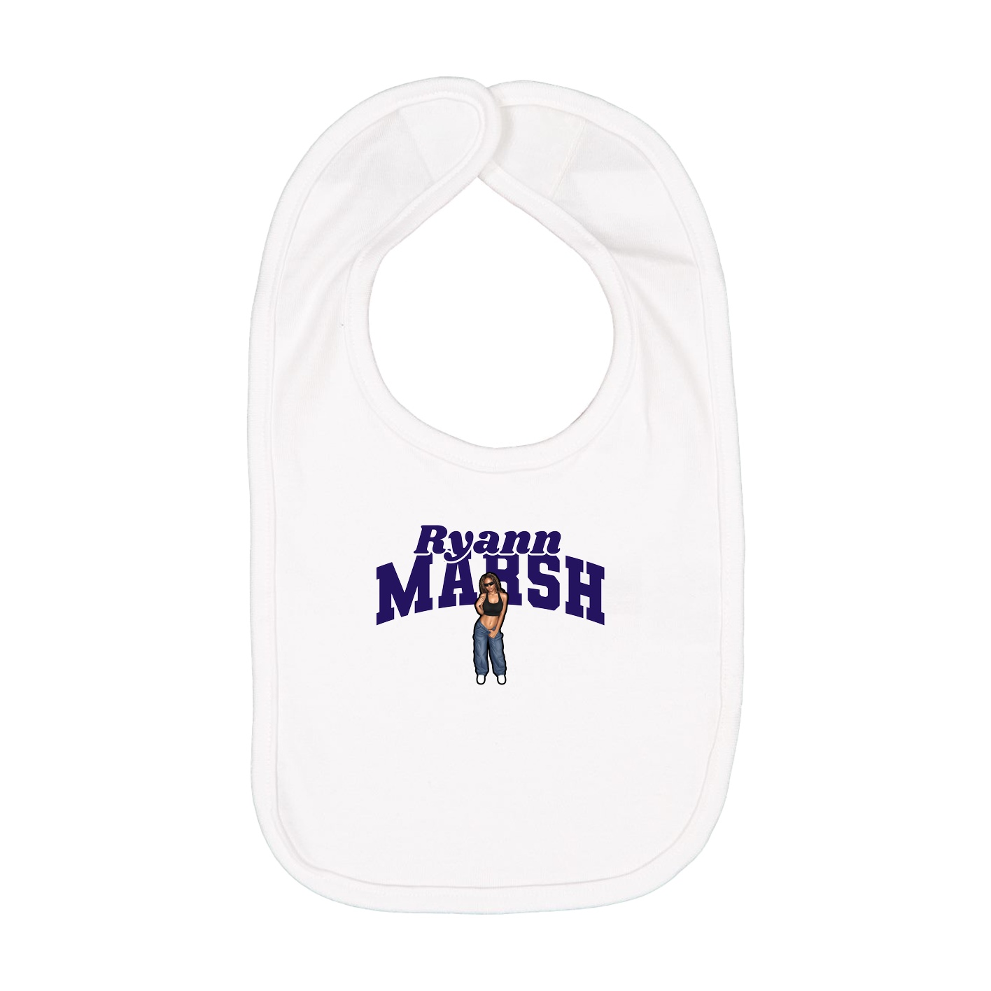 Infant Bib — Signature Arch in White