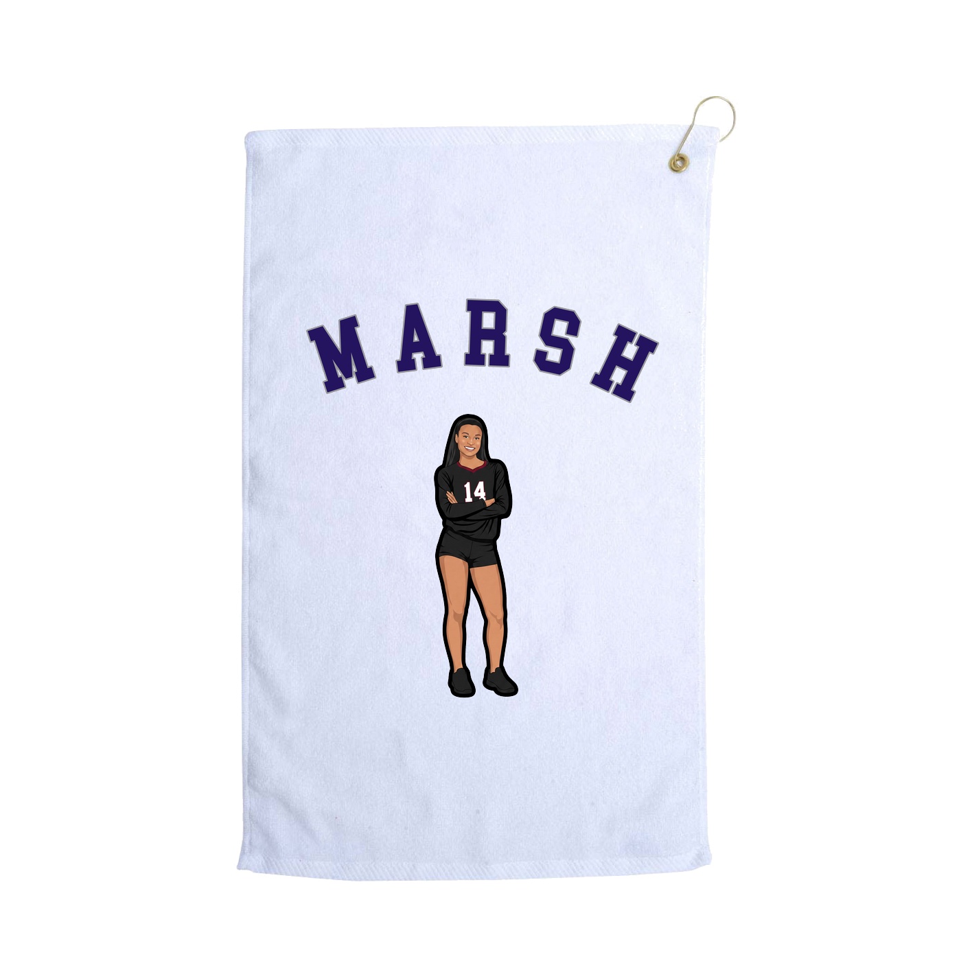 Golf Towel — Shirsey Arch in White