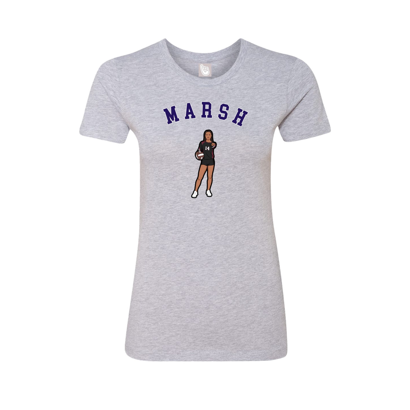 Fitted Women's Tee — Shirsey Arch in Grey