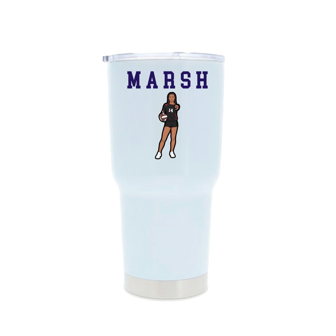 30oz Stainless Steel Tumbler — Shirsey in White
