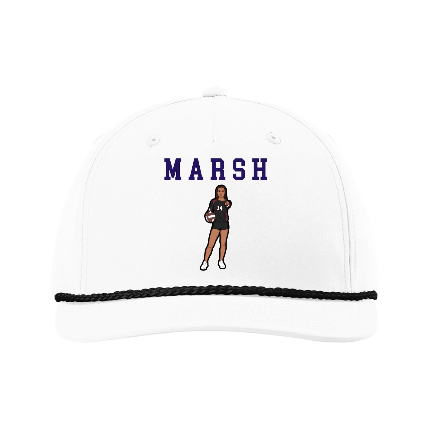 Five-Panel Classic Rope Cap — Shirsey in White