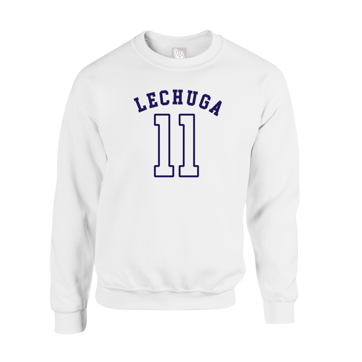 Fleece Crew — Shirsey Arch in White