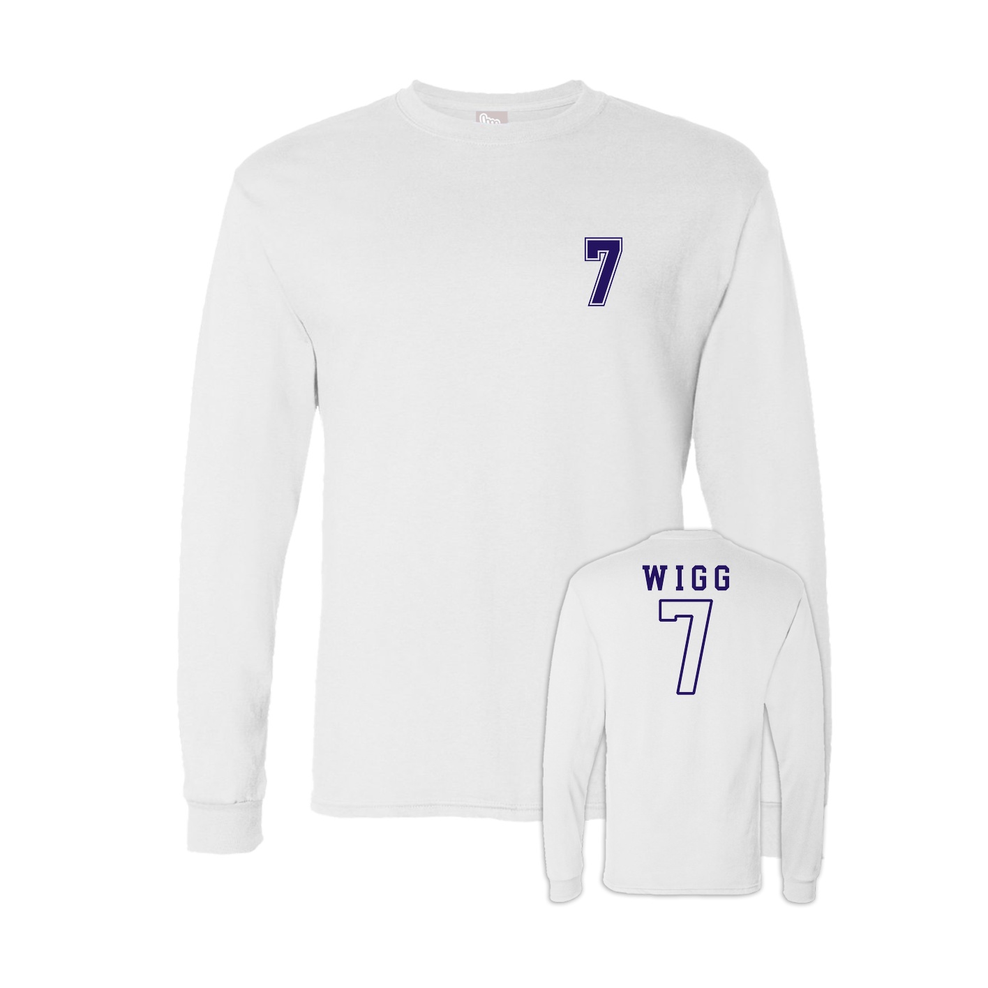 Long Sleeve Tee — Chest Back in White