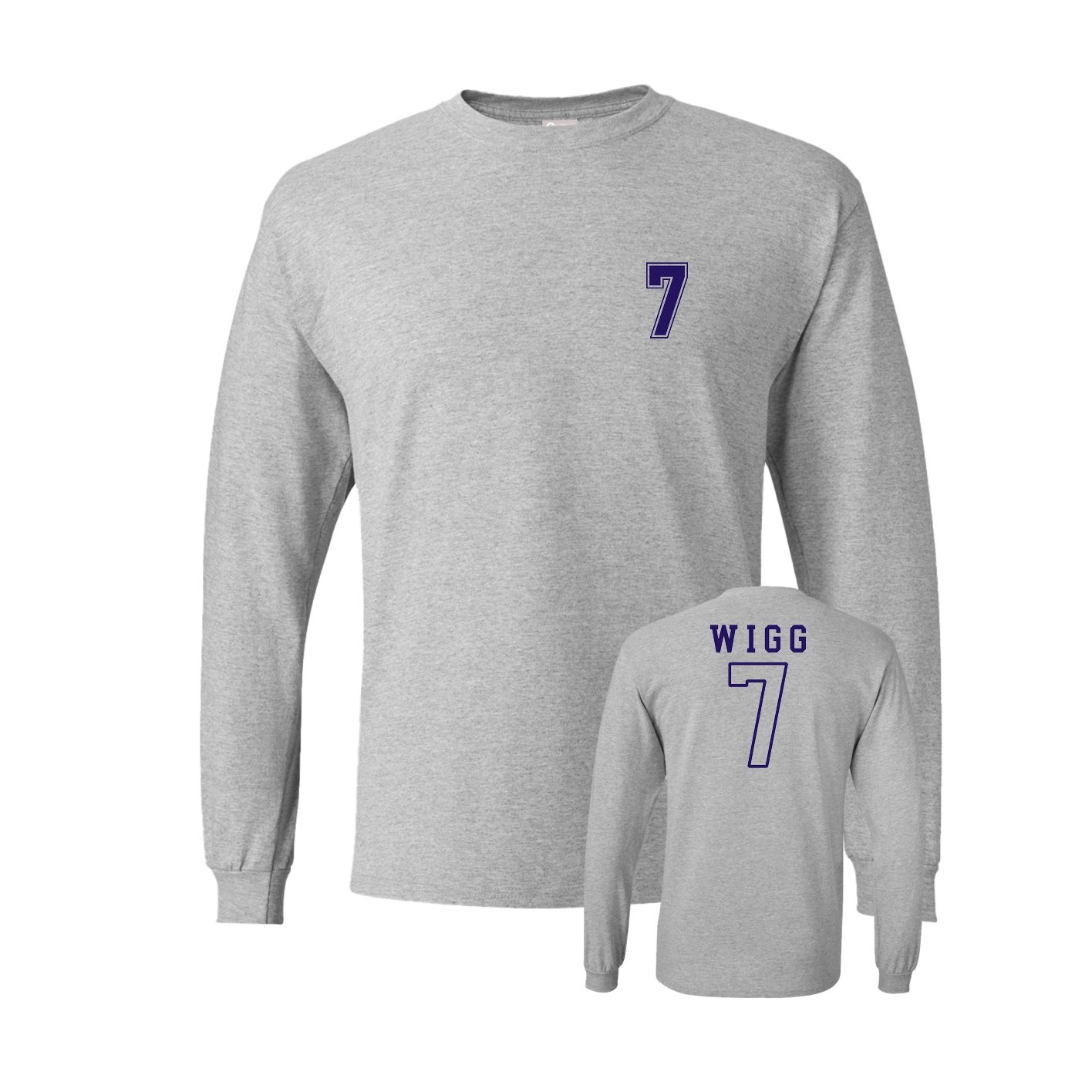Long Sleeve Tee — Chest Back in Grey