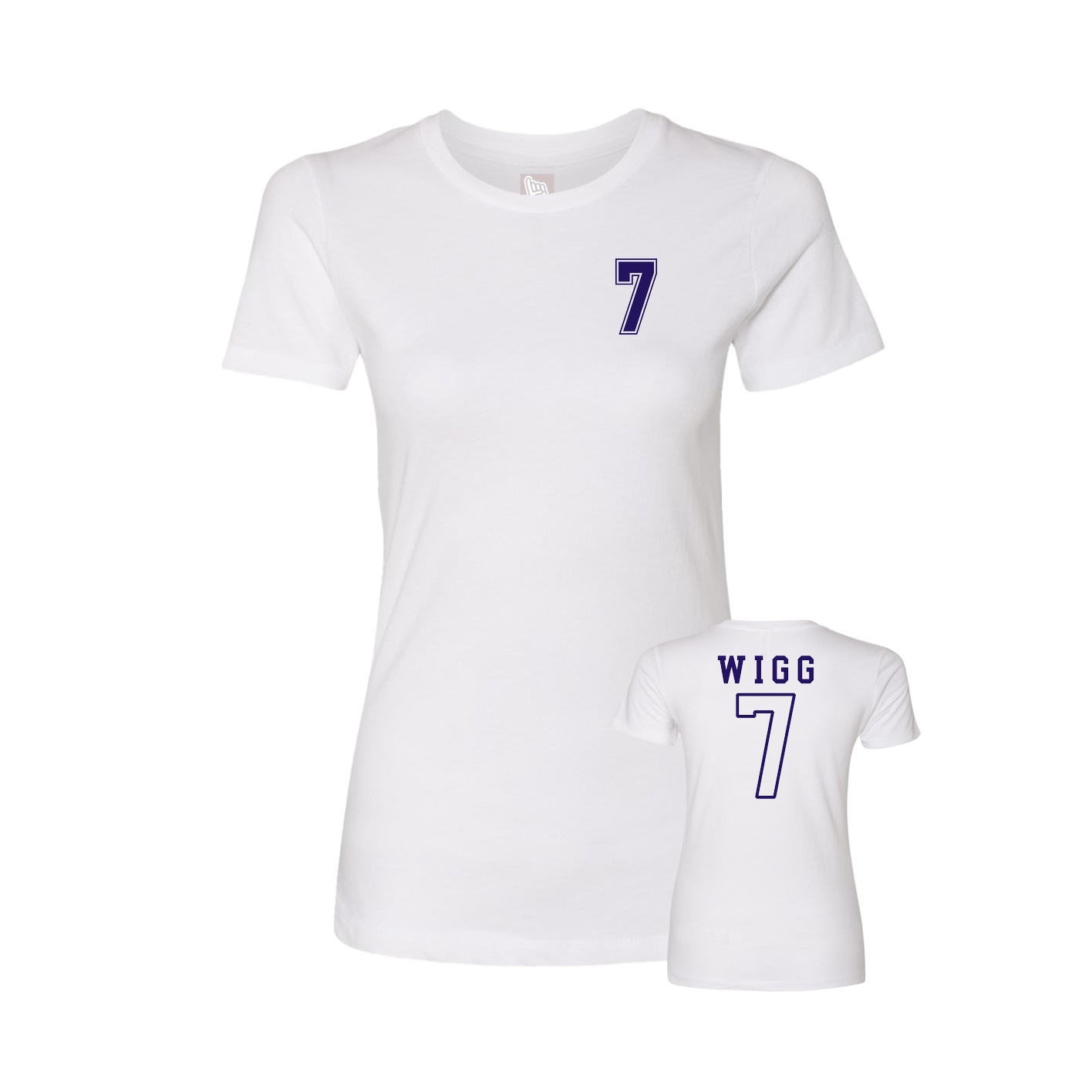 Fitted Women's Tee — Chest Back in White
