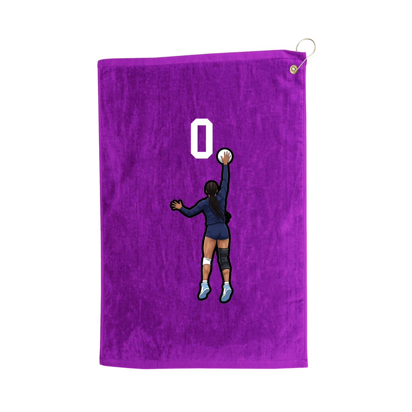 Golf Towel — Number Top in Purple