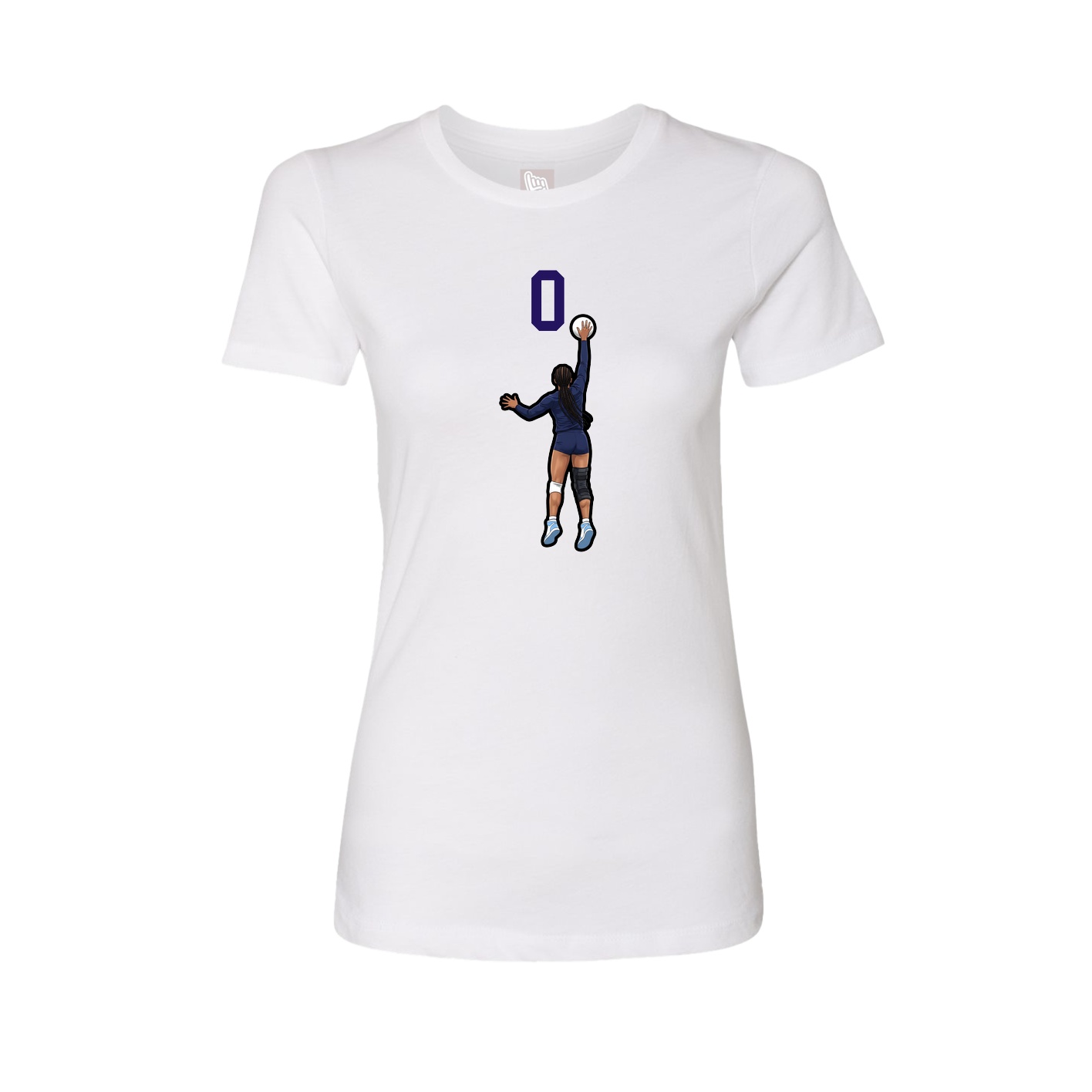 Fitted Women's Tee — Number Top in White