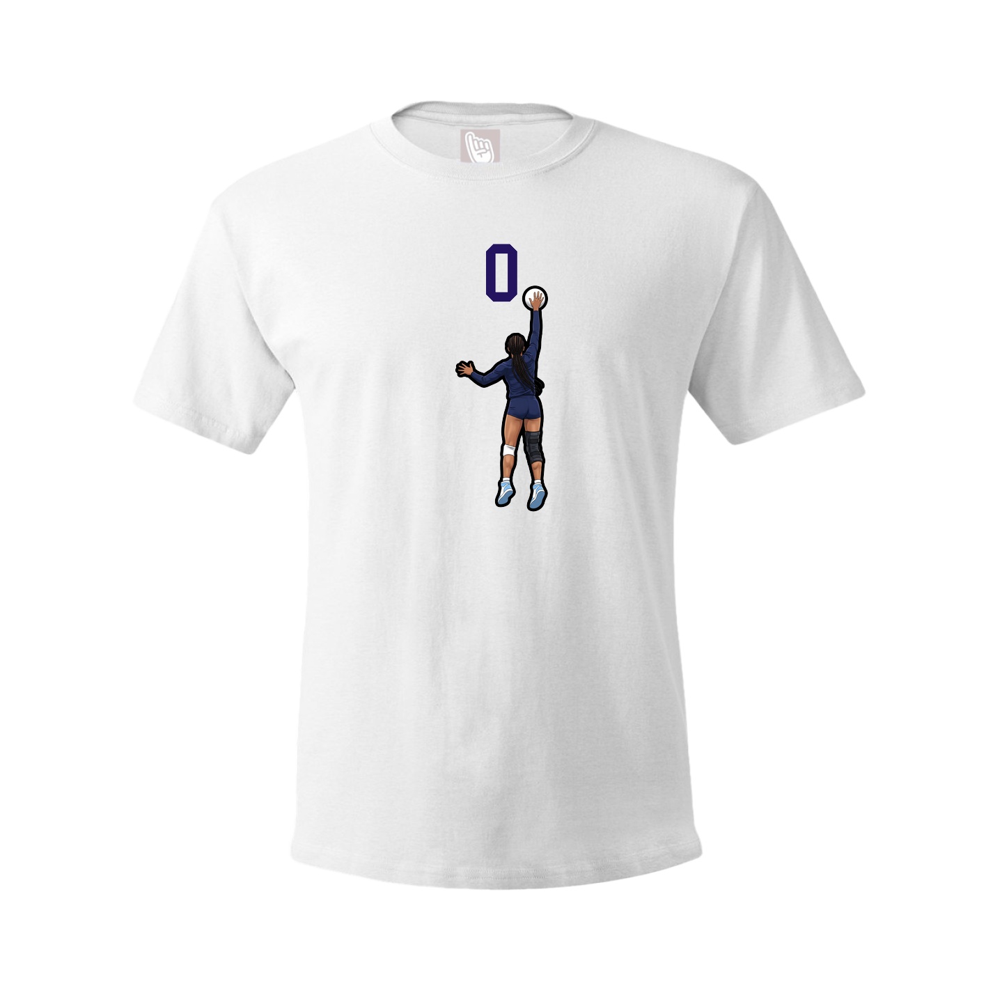 Youth Tee — Number Top in White