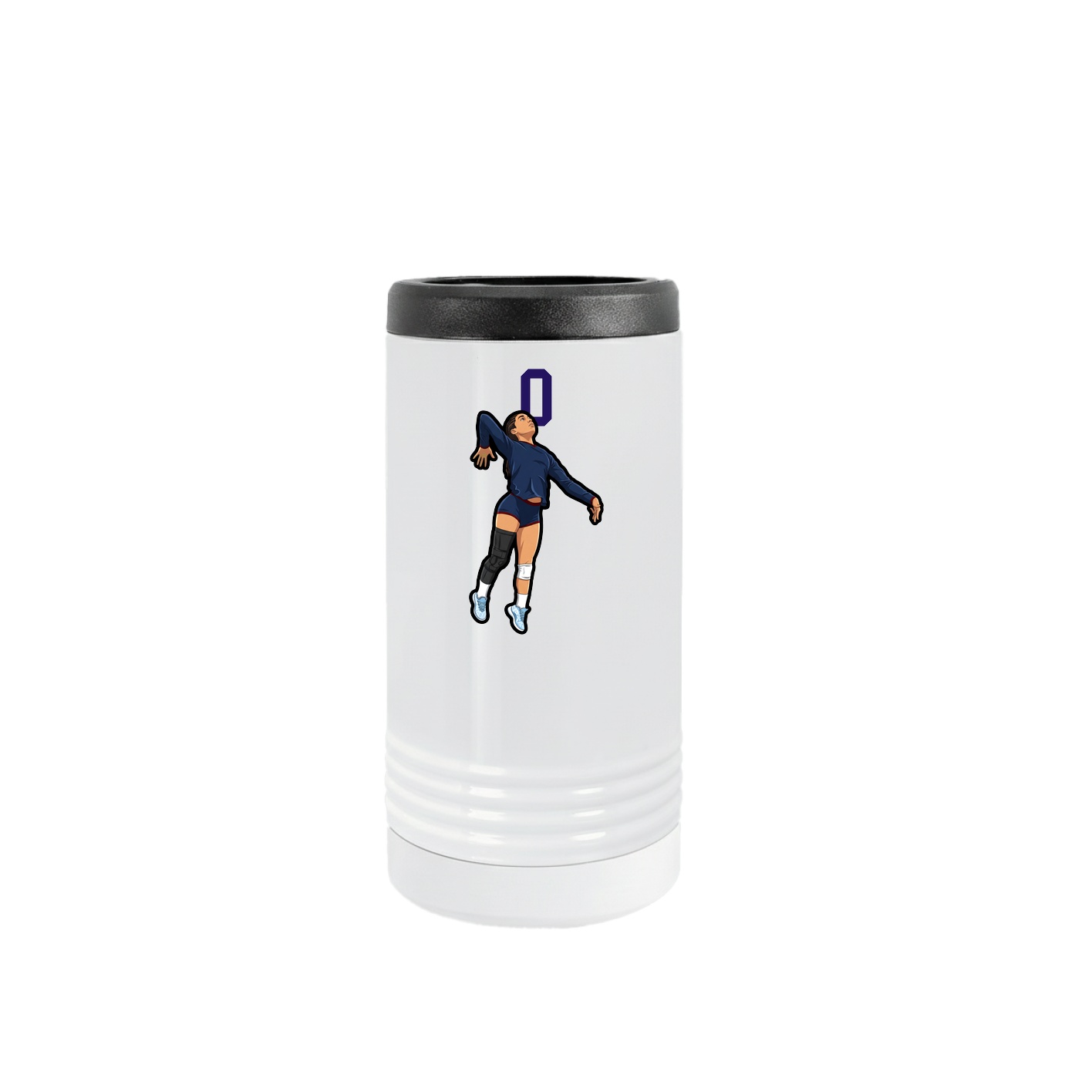 Slim Beverage Holder — Number Top in White